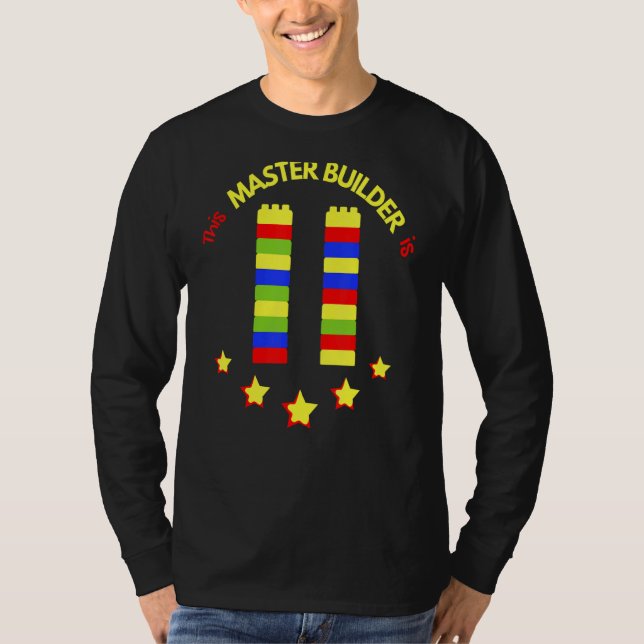 Master Builder Niedlich Block Gebäude 11. Geburtst T-Shirt (Vorderseite)