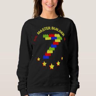 Master Builder Niedlich Block Gebäude 7. Geburtsta Sweatshirt