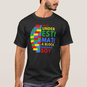 Master Builder Niedlich Block Gebäude Kids Boys 2 T-Shirt