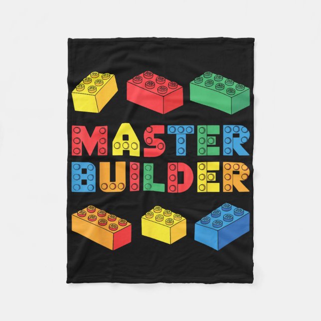 Master Builder Shirt Bricks blockiert Erwachsene K Fleecedecke (Vorderseite)
