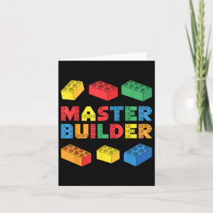 Master Builder Shirt Bricks blockiert Erwachsene K Karte