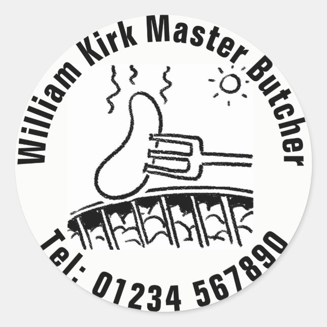 Master Butcher Runder Aufkleber (Vorderseite)