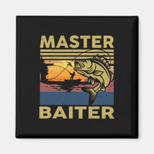 Master Byiter Fishing-Shirt Funny Grandpa B Vater  Magnet