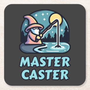 Master Caster Fantasy Fishing Rechteckiger Pappuntersetzer