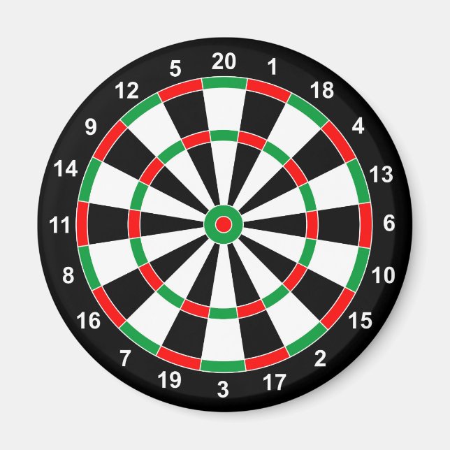 Master Darts Board Basic Round-Target Classic-Spie Magnet (Vorne)