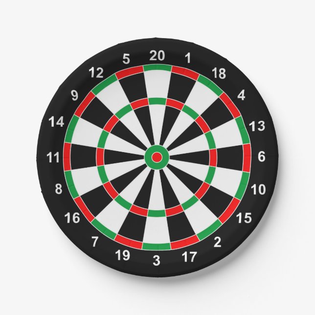 Master Darts Board Basic Round-Target Classic-Spie Pappteller (Vorderseite)