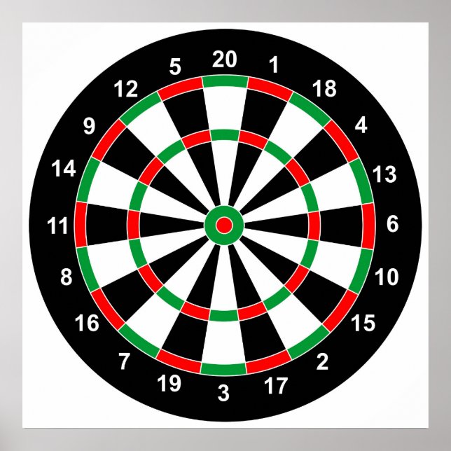Master Darts Board Basic Round-Target Classic-Spie Poster (Vorne)