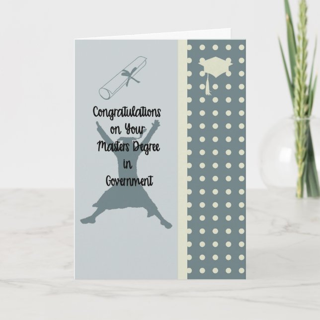 Master Degree in Government Card Karte (Vorderseite)