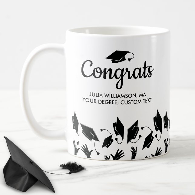 Master Degree MA MS Abschluss Gift Glückwunsch Gra Kaffeetasse (Von Creator hochgeladen)