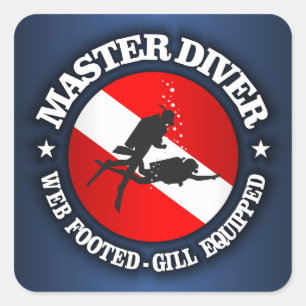 Master Diver (Medallion) Quadratischer Aufkleber