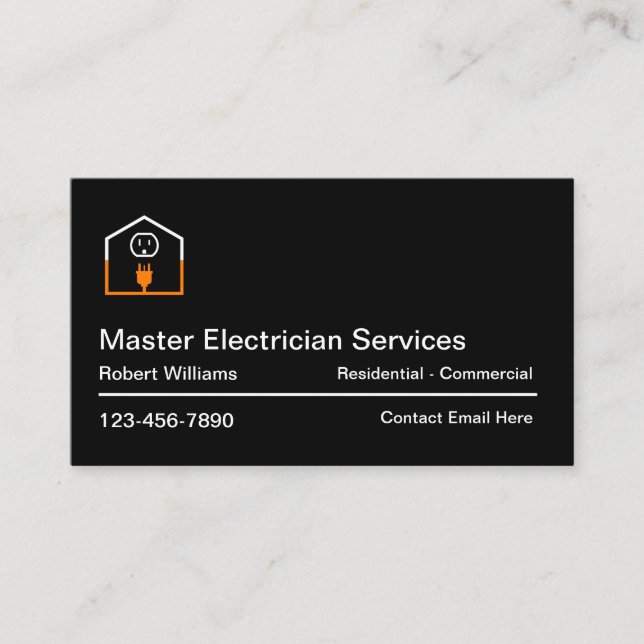 Master Electrical Business Cards Visitenkarte (Vorderseite)