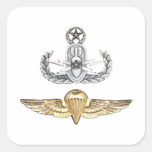 Master EOD Parachutist Quadratischer Aufkleber