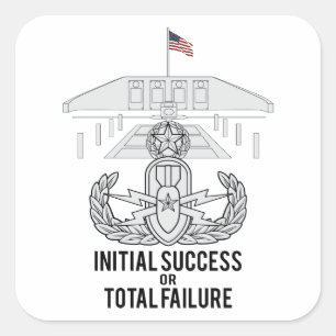 Master EOD und Memorial Quadratischer Aufkleber