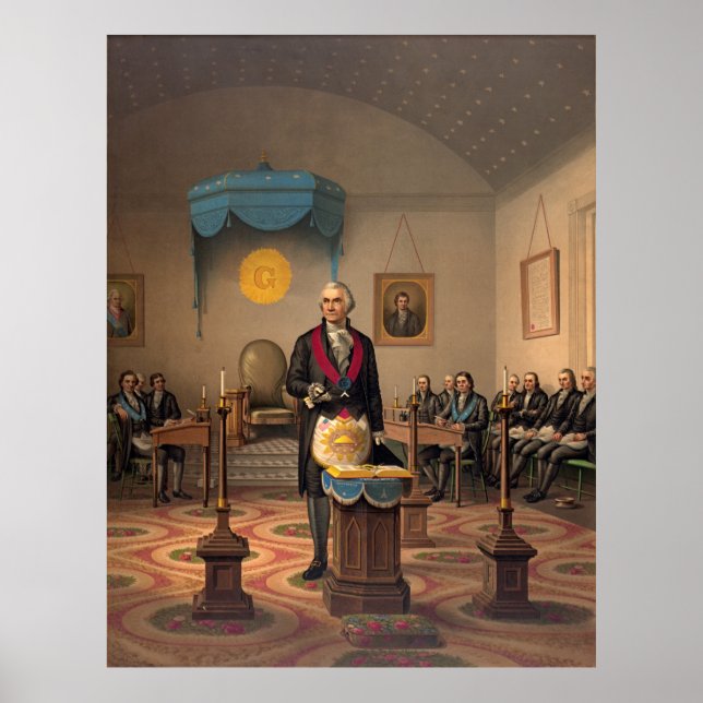 Master Freemason Washington 1870 Poster (Vorne)
