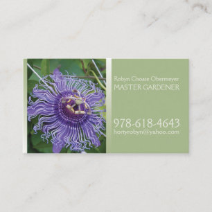 Master Gardener Light Green Olive Business Card Visitenkarte