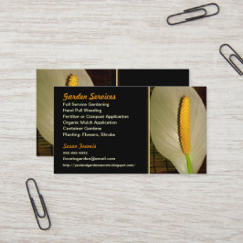 Master Gardener Peace Lily Business Card Visitenkarte