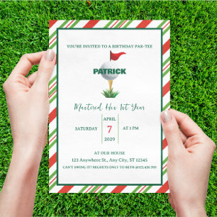 Master Golf Party Geburtstag Erster Geburtstag Einladung