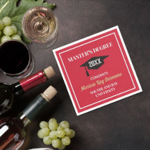 Master-Grad-Glückwünsche! CUSTOM Grad Napkins