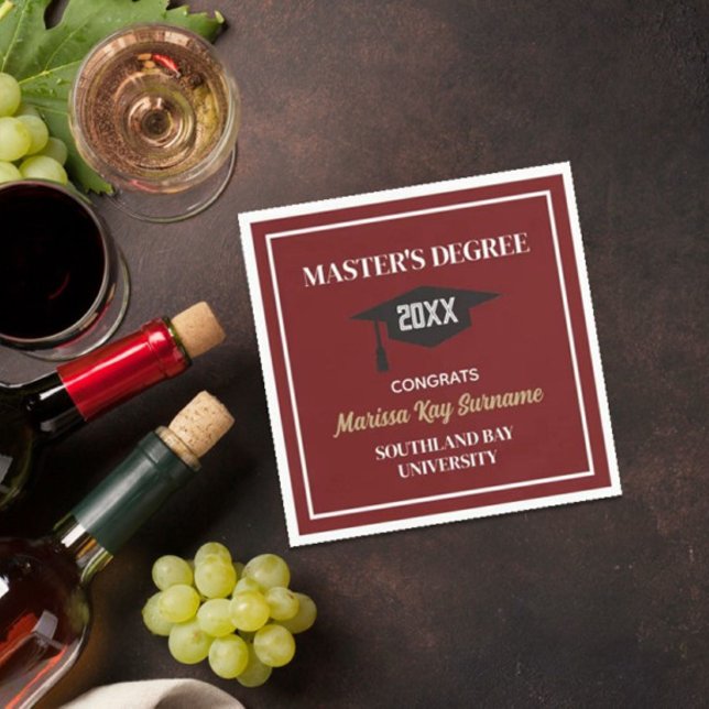 Master-Grad-Glückwünsche! CUSTOM Grad Napkins Serviette (Von Creator hochgeladen)