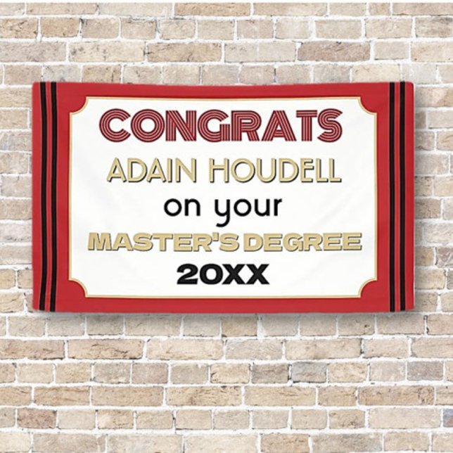 Master-Grad-Glückwünsche! Personalisiert Banner (Von Creator hochgeladen)