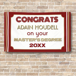 Master-Grad-Glückwünsche! Personalisiert Banner
