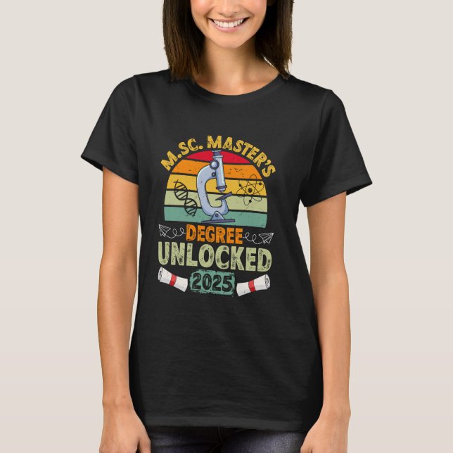 Master-Grad M SC MASTERS DEGREE LOCKED 2025 T-Shirt (Vorderseite)