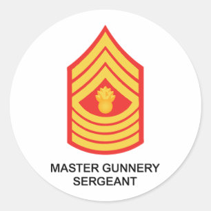 Master Gunnery Sergeant Runder Aufkleber