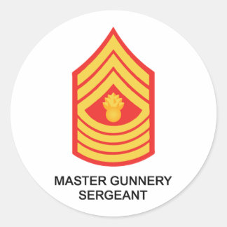 Master Gunnery Sergeant Runder Aufkleber
