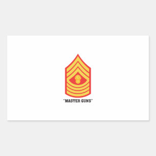 Master Guns Rechteckiger Aufkleber