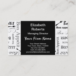 Master Koch Bon Appetit Food Lover Visitenkarte