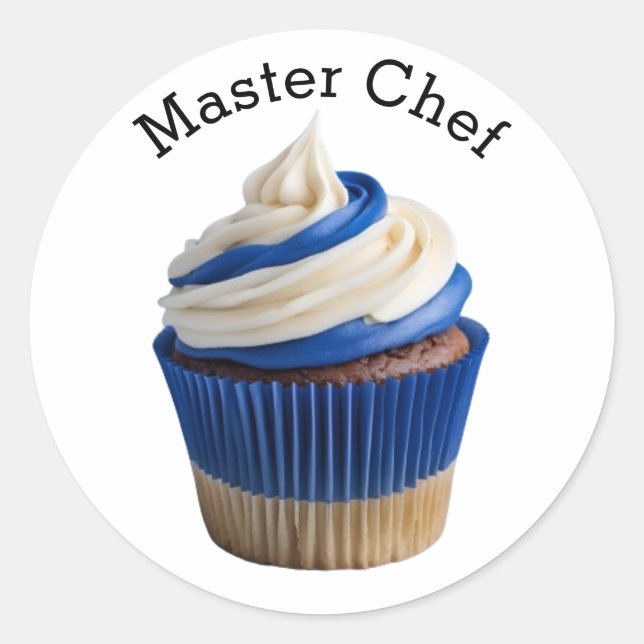 Master Koch Cupcake Runder Aufkleber (Vorderseite)