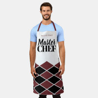 Master Koch Name personalisierter schwarzer Granat