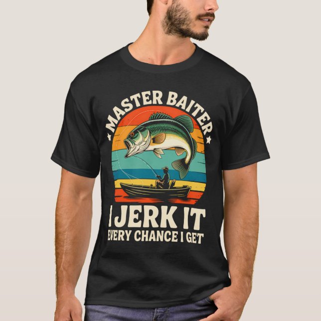 Master-Köder Kayak Angel-Shirt Vater Opa Barsch T-Shirt (Vorderseite)