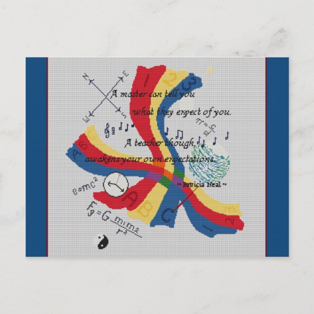 MASTER LEHRER Lehrer Tribute Design Postkarte (Vorderseite)