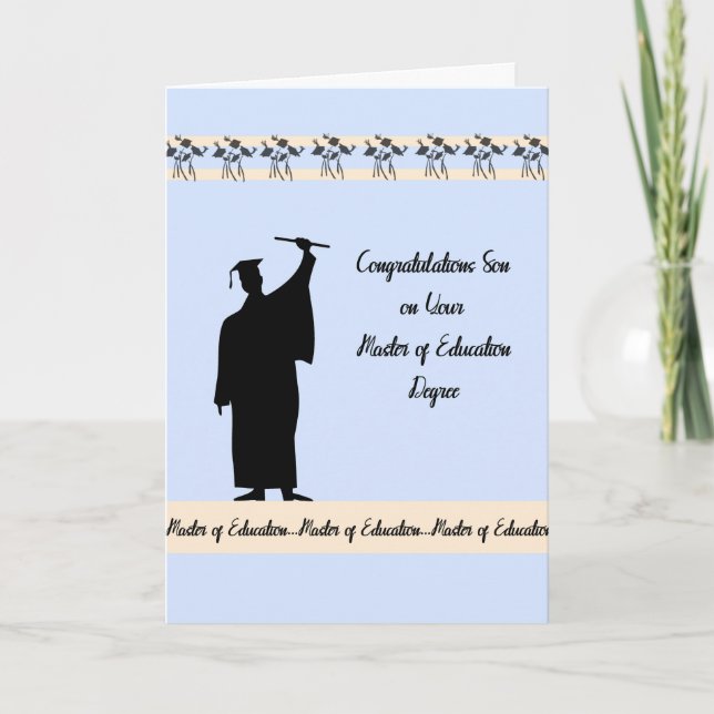 Master of Bildung Degree Card for Son Karte (Vorderseite)