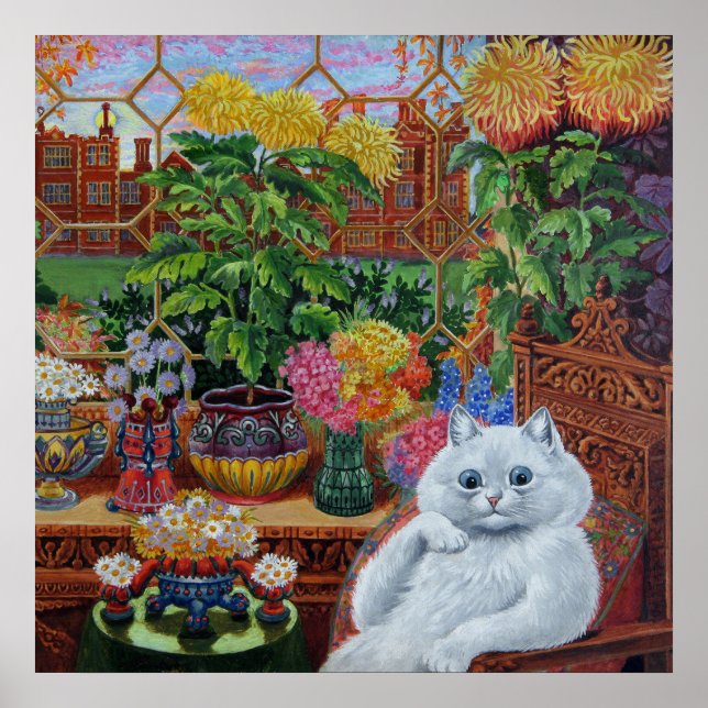 "Master of Cat Uni" von Louis Wain Poster (Vorne)