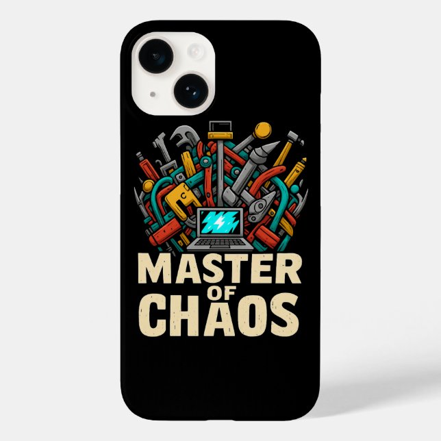 Master of Chaos – Bold Tool Art iPhone 14 Case (Rückseite)