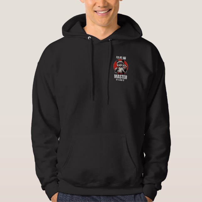 Master of Clawfu - Kungfu Cat Design Hoodie (Vorderseite)