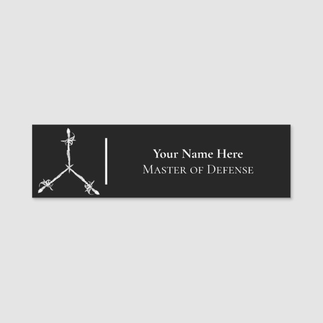 Master of Defense Name Tag Namensschild (Vorderseite)