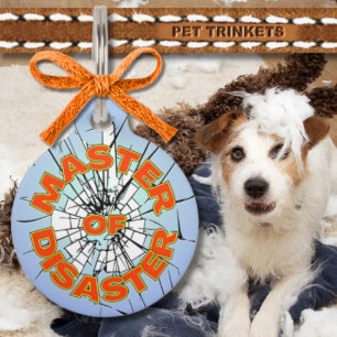Master of Desaster Broken Glass Pet Tag Haustiermarke