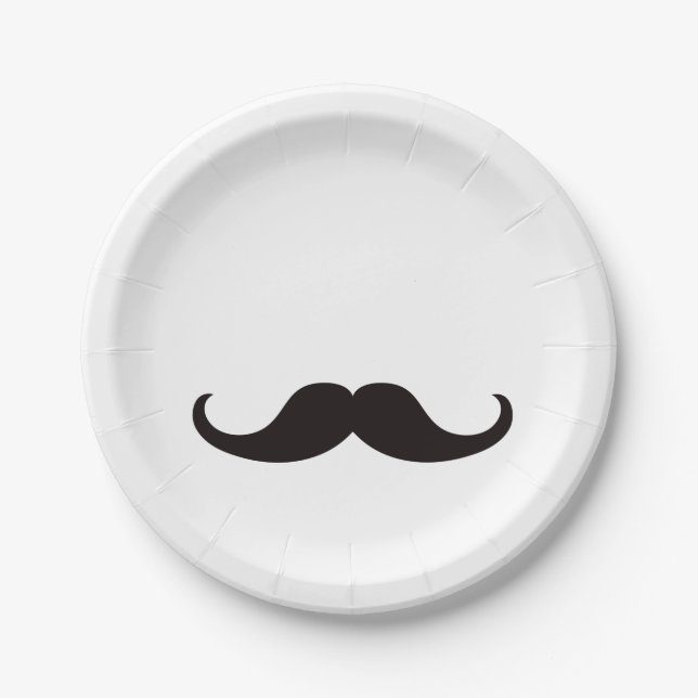 Master of Disguise Mustache | Papierplatte | weiß Pappteller (Vorderseite)
