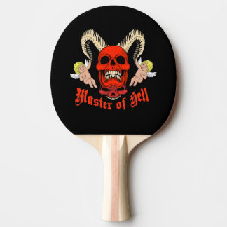 Master of Hell Gothic Skull and Cherubs Design Tischtennis Schläger
