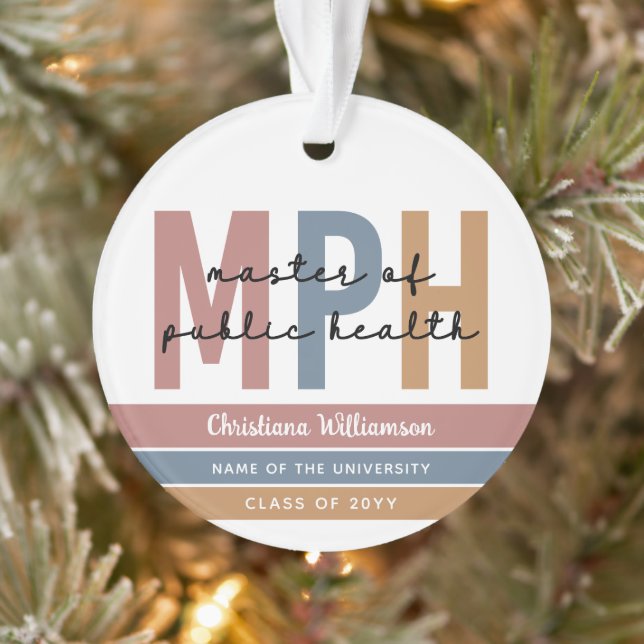 Master of Public Health Grad Personalisiert Ornament (Baum)