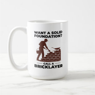 Master of Stacking Humour Bricklayer Brick Mason Kaffeetasse