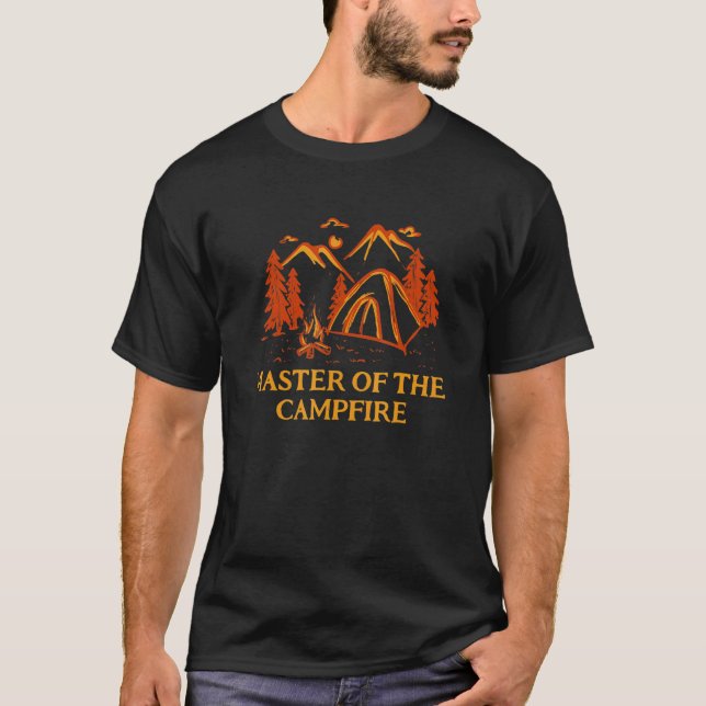 Master of the Campfire Camping Vater Camper Daddy  T-Shirt (Vorderseite)