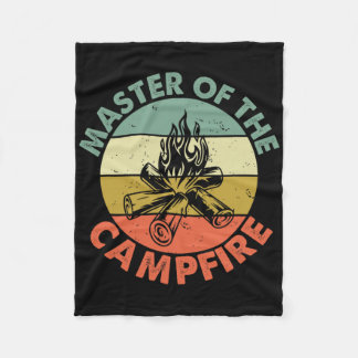 Master Of The Campfire Dad Camping Shirt Camping D Fleecedecke