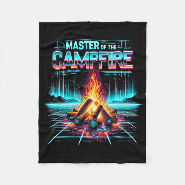Master Of The Campfire Dad Men Camping Enthusiast  Fleecedecke (Vorderseite)