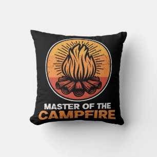 Master of the Campfire Funny Camping Kissen