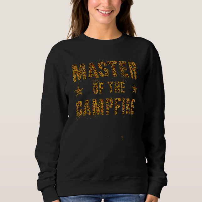 Master of the Campfire Leopard Print Wander Campin Sweatshirt (Vorderseite)
