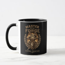 Master of the Forge Blacksmith Anvil & Hammer Coff